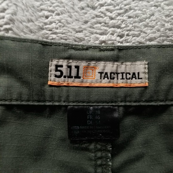 5.11 Tactical Shorts Mens 38 Green Cargo Ripstop Outdoor Hiking Workwear - Picture 3 of 9
